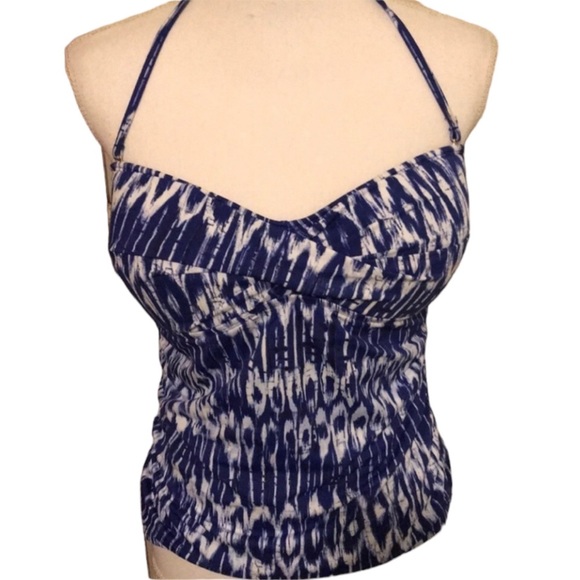 Tommy Bahama size 12 purple violet large Tankini swimwear bluish purple & white - Picture 2 of 15